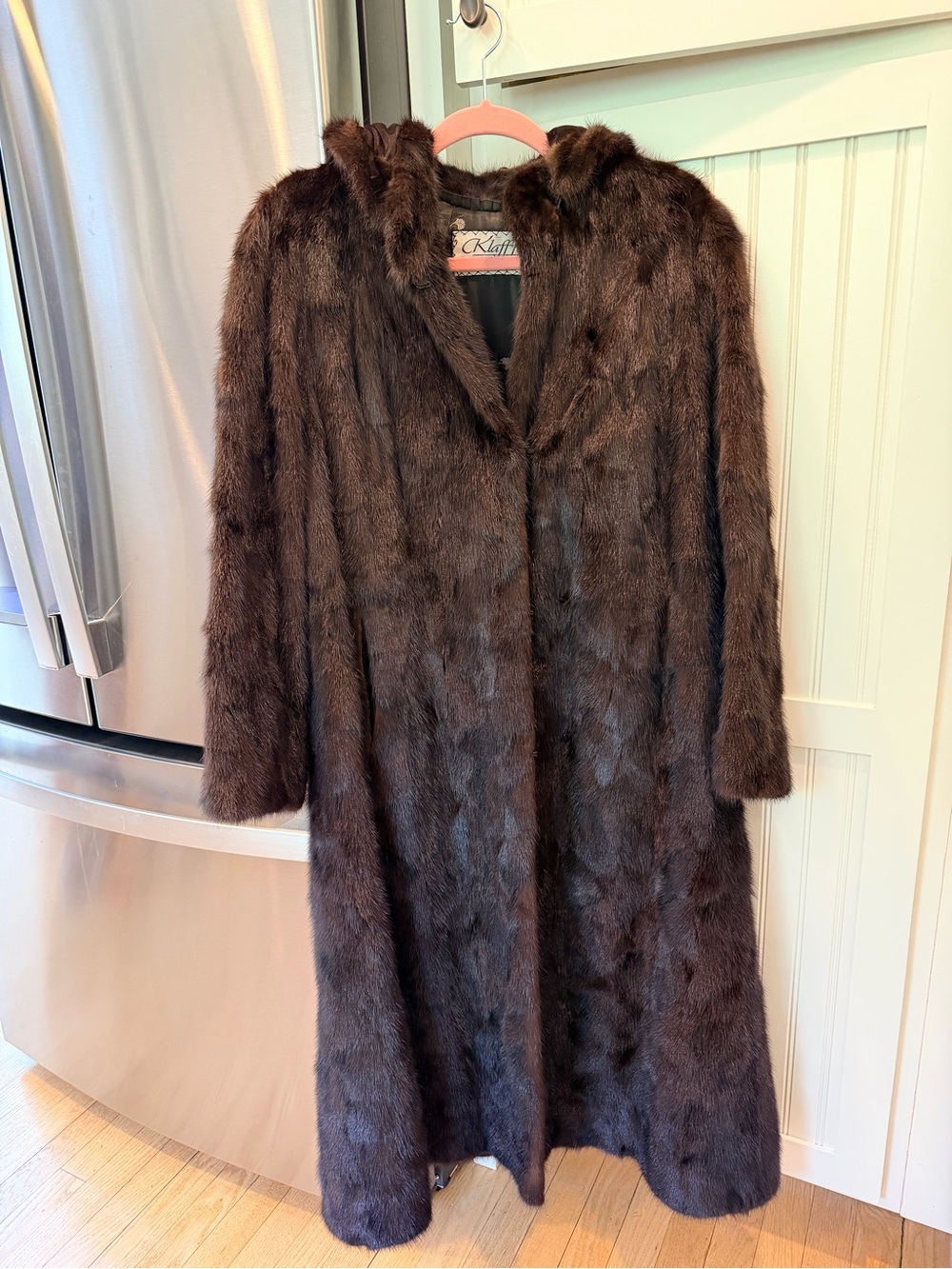 Vintage Brown Full-Length Fur Coat